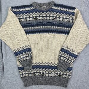 Vintage St. Johns Bay Sweater Mens XL Pullover‎ Chunky Knit Wool Blend Fair Isle